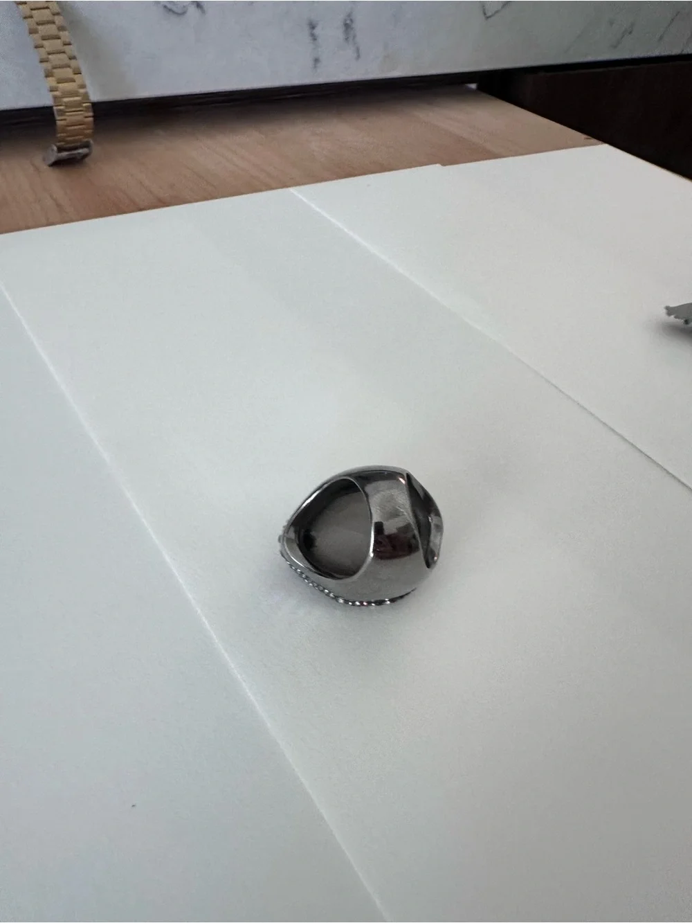 Swarovski Dragon Eye Crystal Accent Silver Cocktail Ring